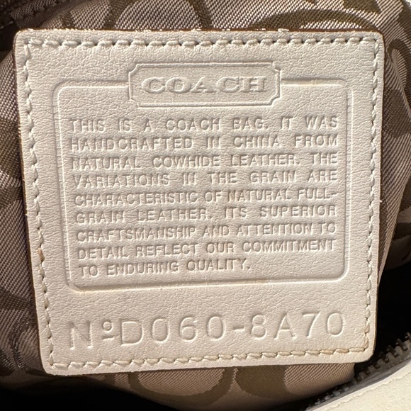Coach Hamptons Cream Satchel Bag - Picture 8 of 8
